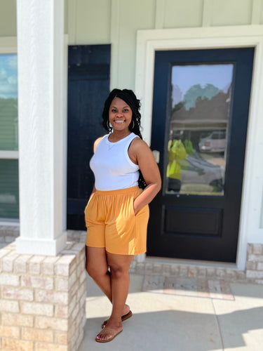 Kira Shorts (Ash Mustard)