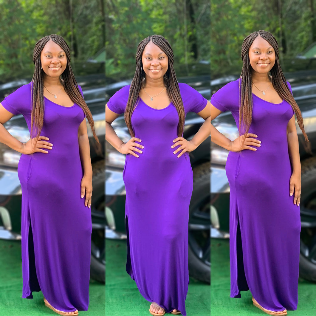 Carrie Maxi Dress (Purple)