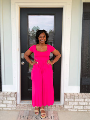 Alina Jumpsuit (Hot Pink)