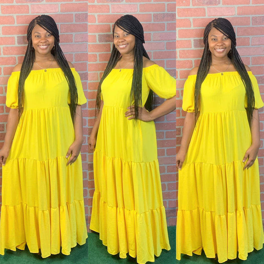 Brooke Maxi Dress (Yellow)