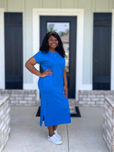 Kellie Midi Dress (Ocean Blue)