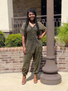 Hanna Mineral Jumpsuit (Olive)