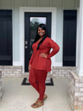 Sharon V-Neck Set (Rust)