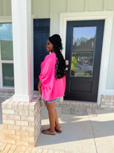 Kate Puff Sleeve Top (Neon Fuchsia)