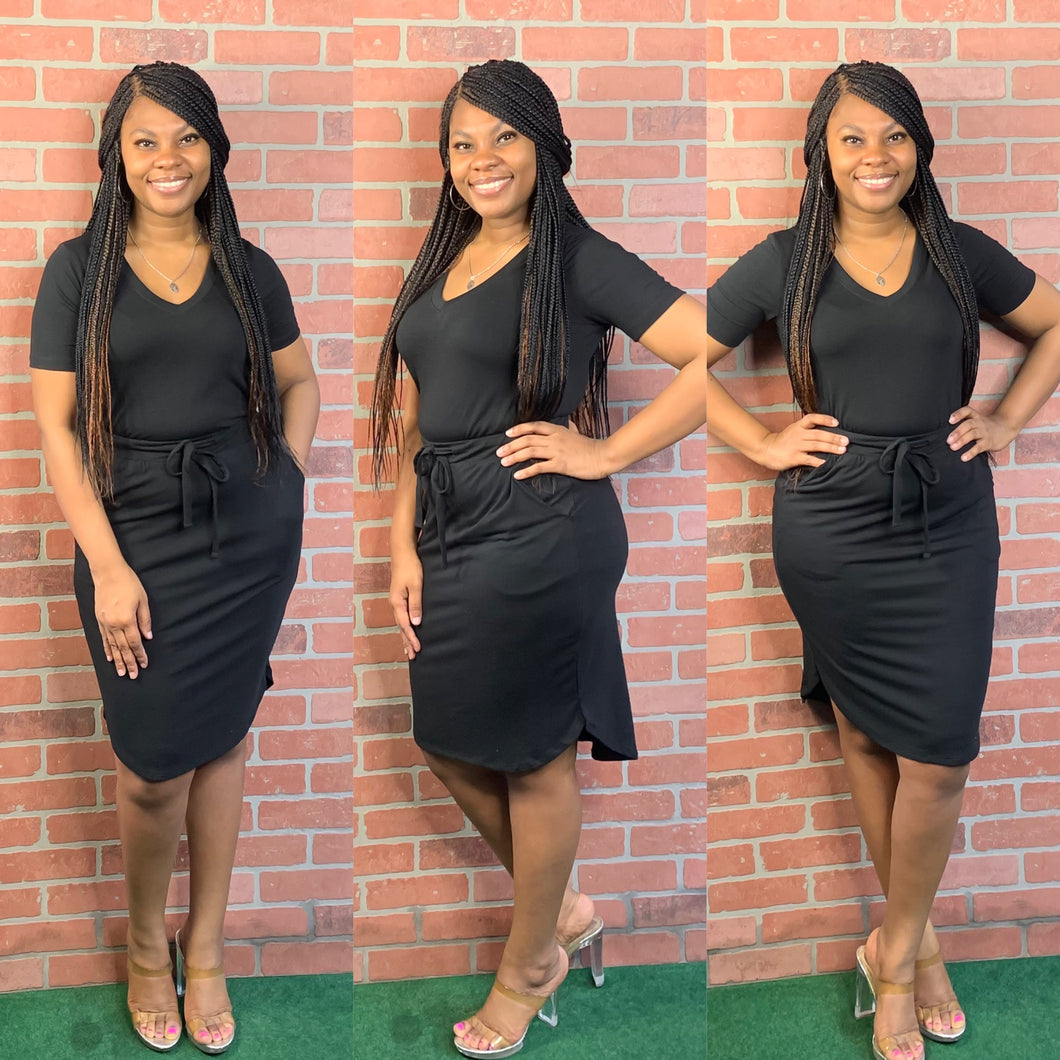 Keri Skirt Set (Black)