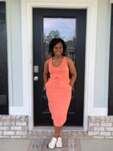 Hailey Midi Dress (Flamingo)