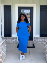 Kellie Midi Dress (Ocean Blue)