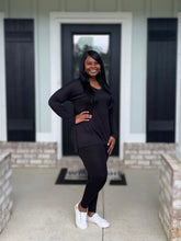 Sharon V-Neck Set (Black)