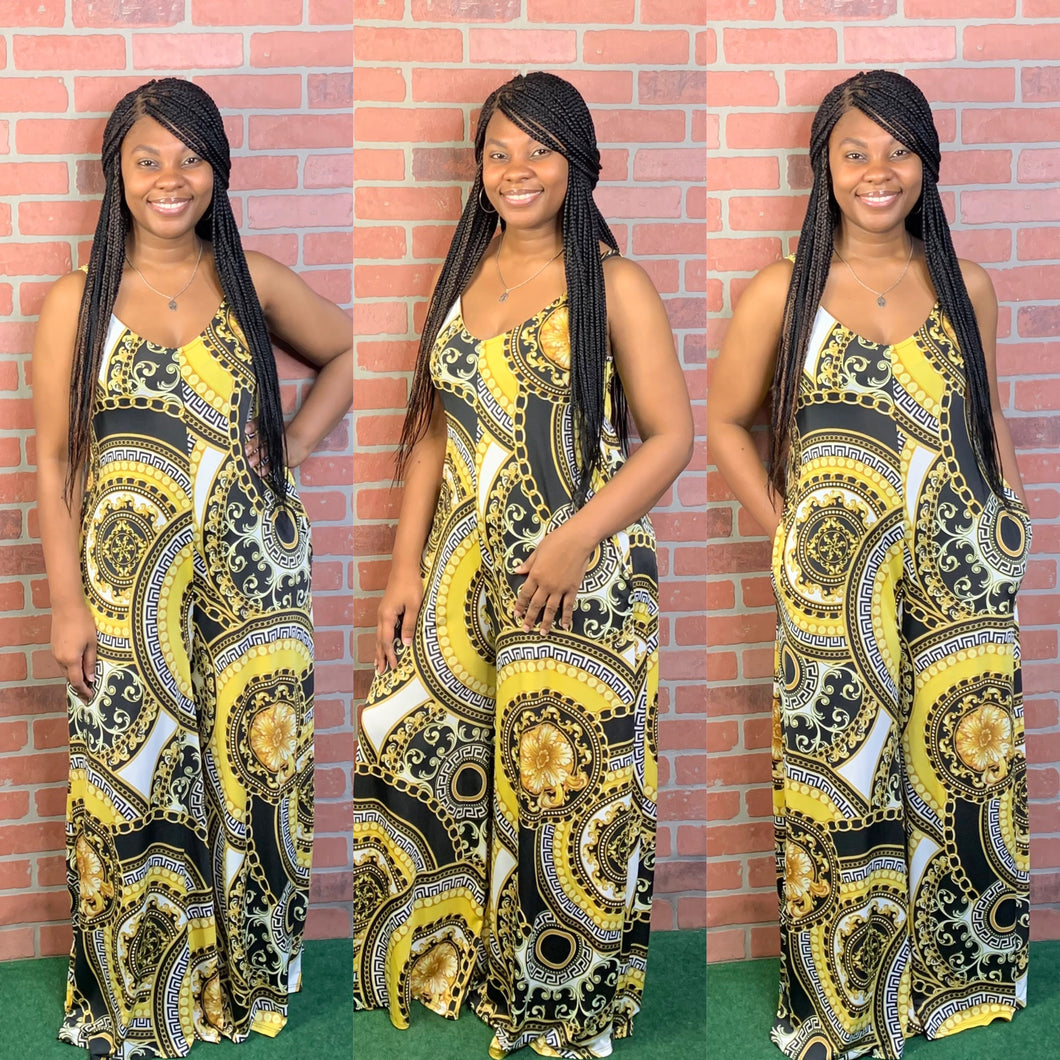 Cheyanne Jumpsuit (Gold/Black)