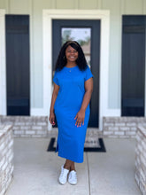 Kellie Midi Dress (Ocean Blue)