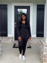 Sharon V-Neck Set (Black)