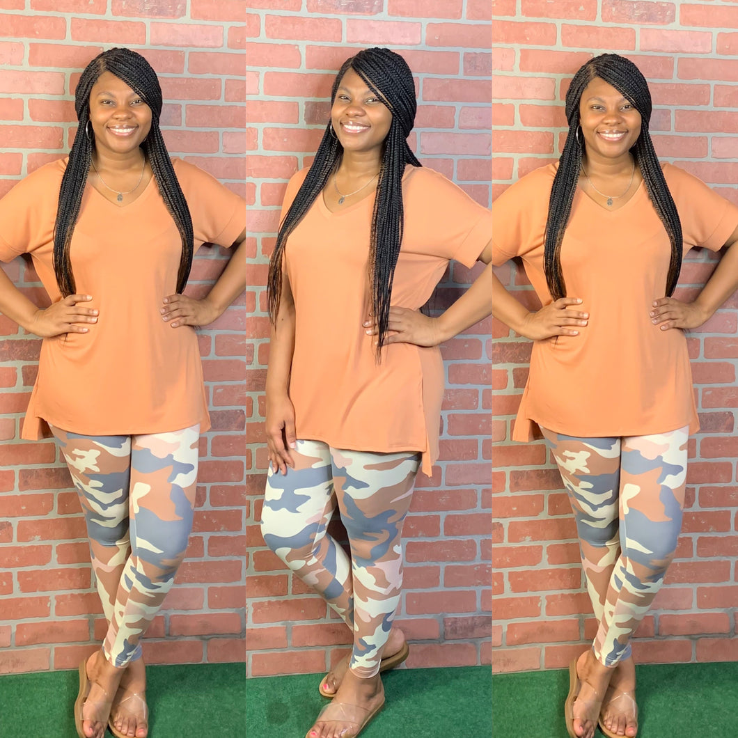 Joy Set (Orange/Camouflage)
