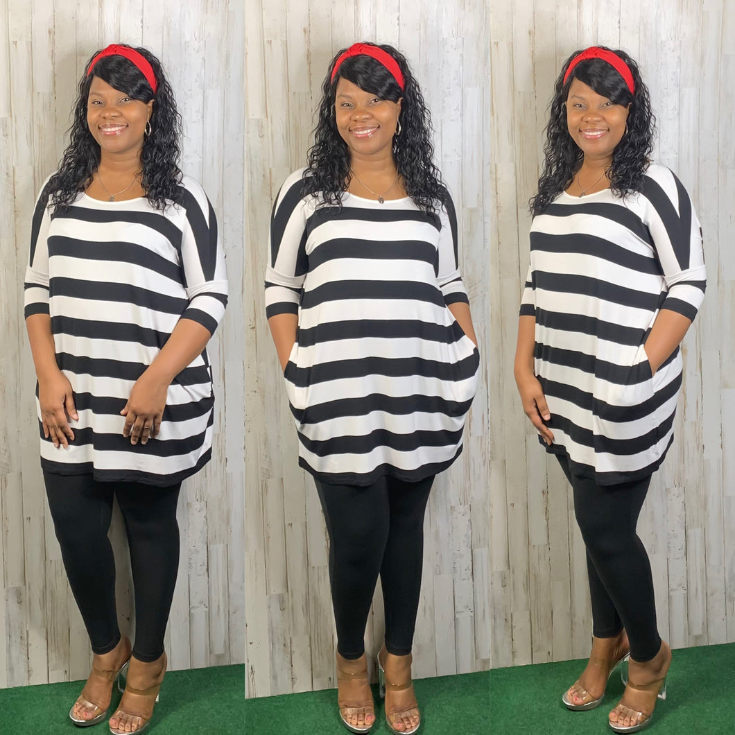 Tami Stripe Set (Black/Ivory)