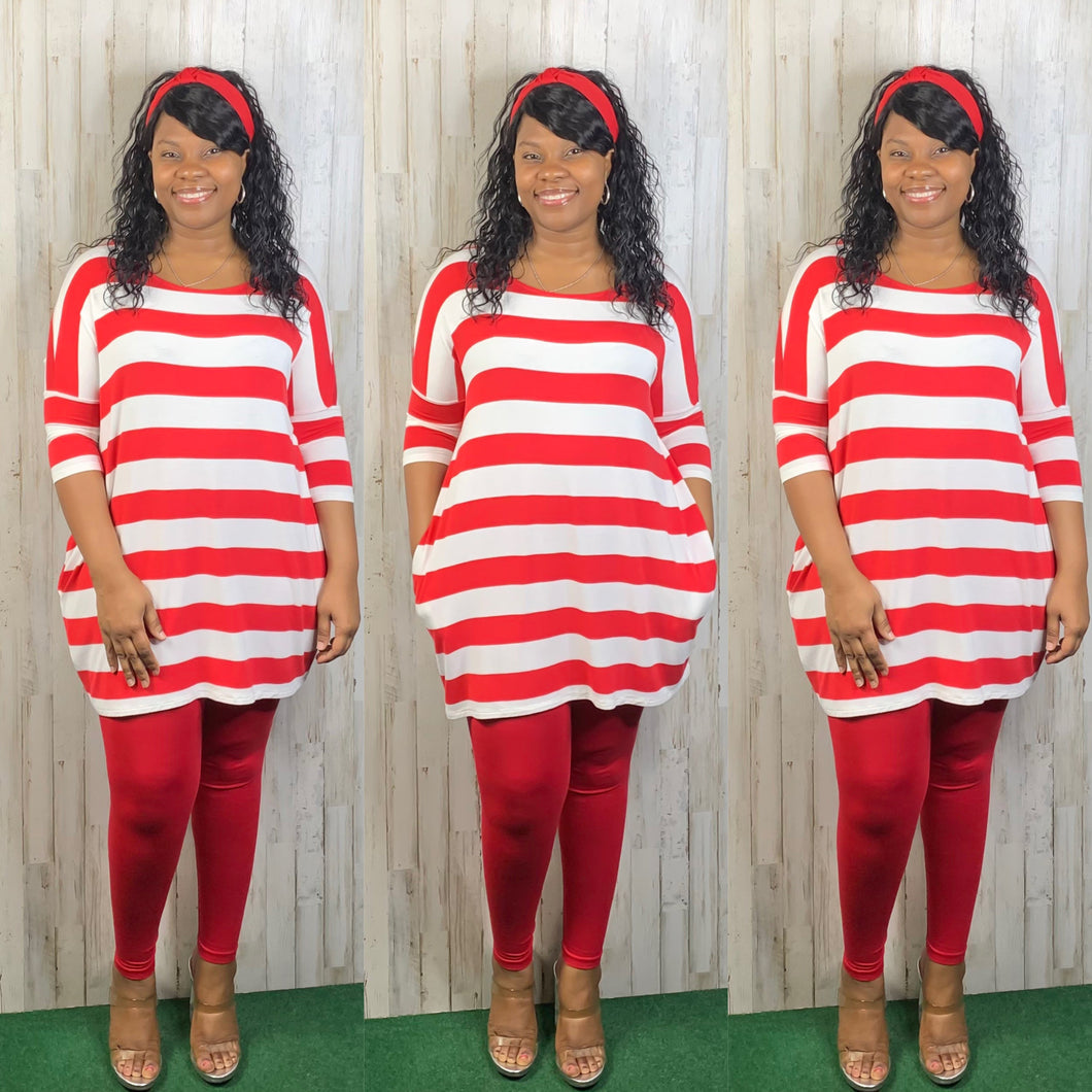Tami Stripe Set (Red/Ivory)